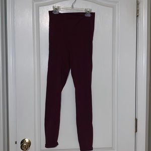 Paragon crossover leggings. Maroon. Size medium